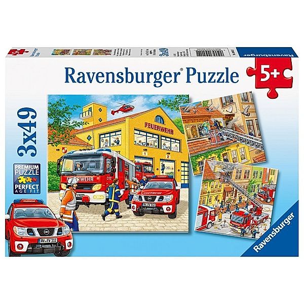 Ravensburger Verlag Puzzle Feuerwehreinsatz 3x49