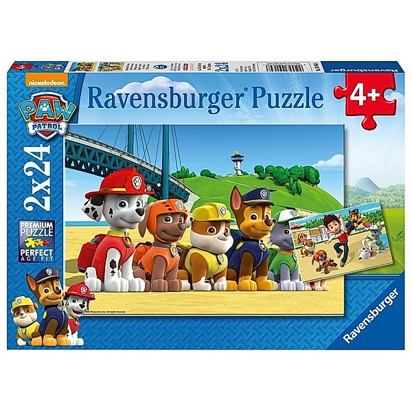 Ravensburger Verlag Puzzle HELDENHAFTE HUNDE 2x24-teilig