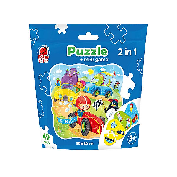 Roter Käfer Puzzle in stand-up pouch 2 in 1. Cars RK1140-03
