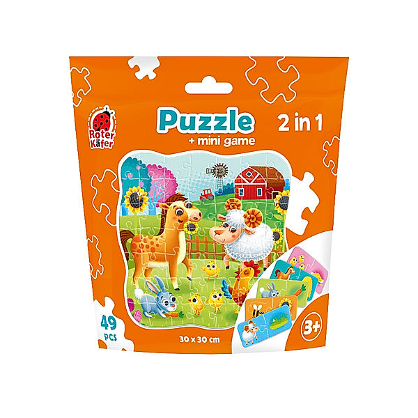 Roter Käfer Puzzle in stand-up pouch 2 in 1. Farm RK1140-05