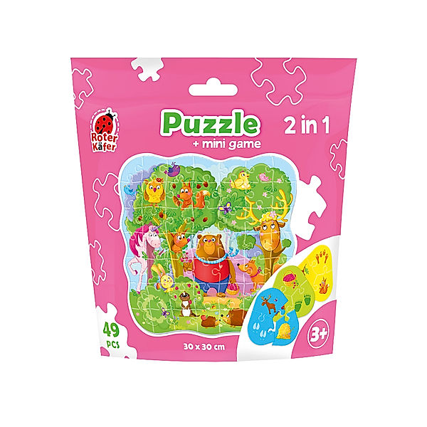 Roter Käfer Puzzle in stand-up pouch 2 in 1. Magic forest RK1140-01