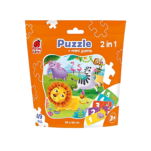 Roter Käfer Puzzle in stand-up pouch 2 in 1. Zoo RK1140-06