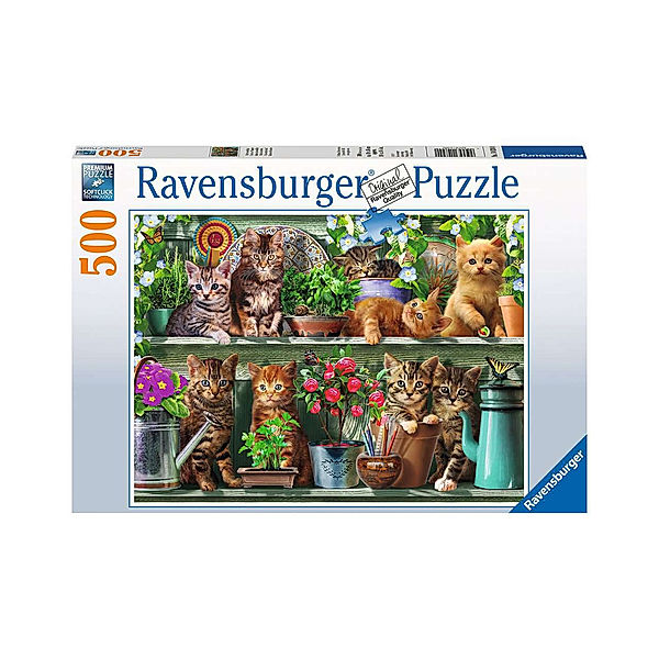 Ravensburger Verlag Puzzle KATZEN IM REGAL 500-teilig