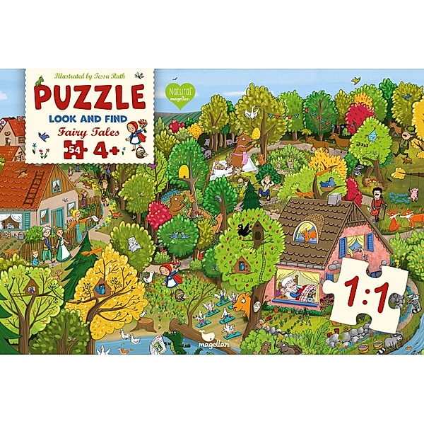 Magellan Verlag Puzzle LOOK AND FIND - FAIRY TALES - RED RIDING HOOD 12-teilig