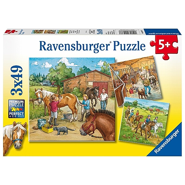Ravensburger Verlag Puzzle Mein Reiterhof 3x49 Teile