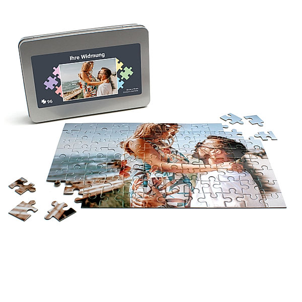 Puzzle mit Foto bedrucken, in Metall-Box (Anzahl-Teile: 96)