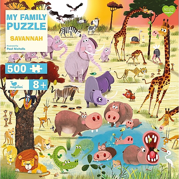 Magellan Verlag Puzzle MY FAMILY PUZZLE – SAVANNE 500-teilig