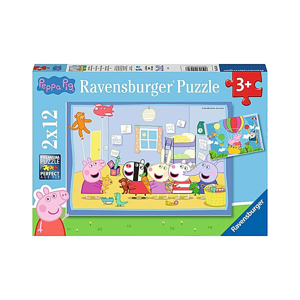 Ravensburger Verlag Puzzle PEPPAS ABENTEUER 2x12-teilig