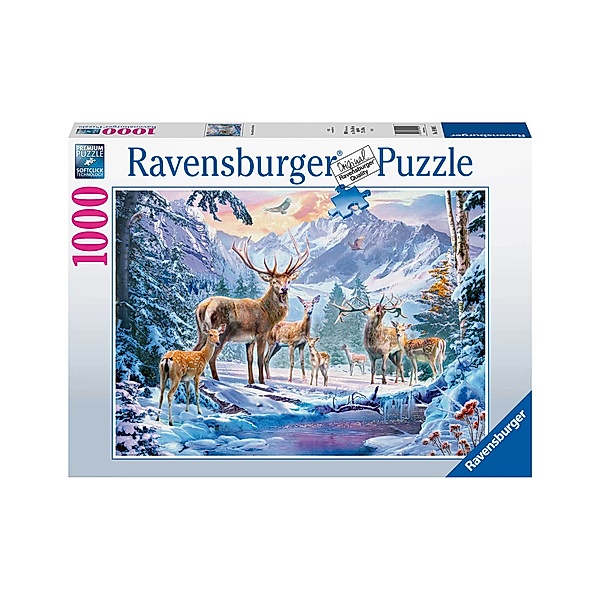 Ravensburger Verlag Puzzle REHE UND HIRSCHE IM WINTER (1000 Teile)
