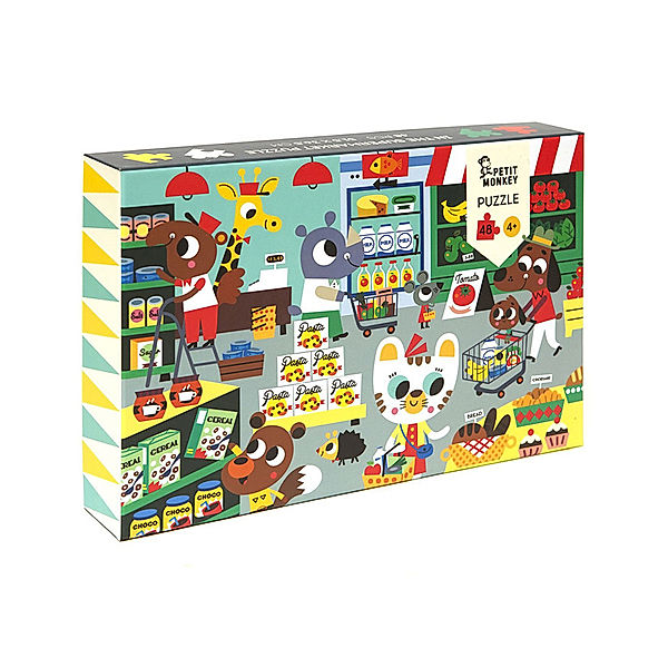 Petit Monkey Puzzle SUPERMARKT 48-teilig in bunt