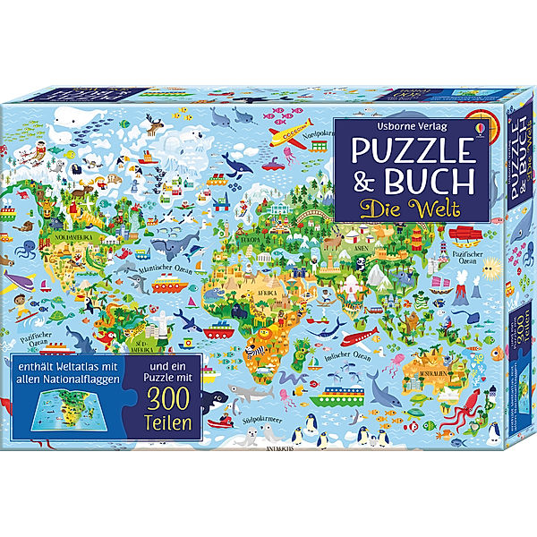 Usborne Verlag Puzzle und Buch - Die Welt, Sam Baer