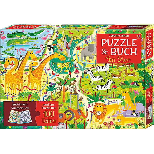 Usborne Verlag Puzzle und Buch – Im Zoo, Kirsteen Robson