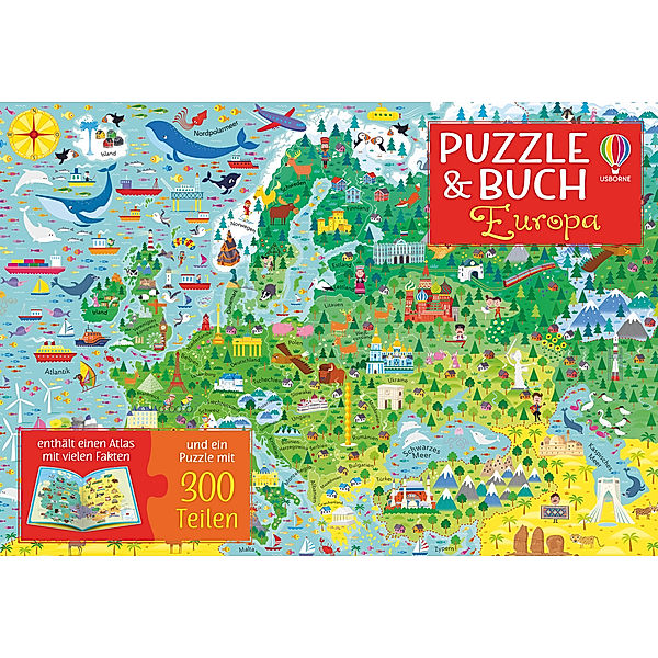 Usborne Verlag Puzzle-und-Buch-Reihe - Puzzle & Buch: Europa, Jonathan Melmoth