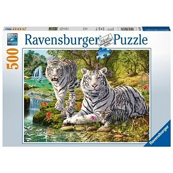 Ravensburger Verlag Puzzle WEISSE RAUBKATZE 500-teilig