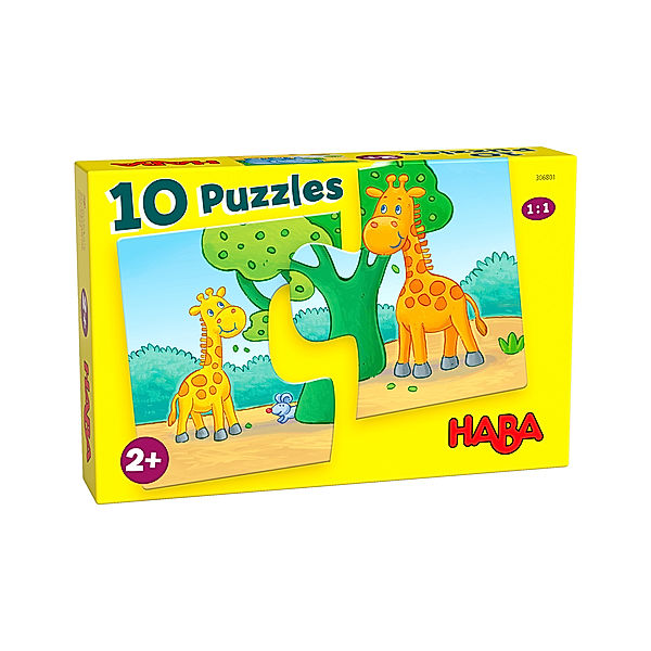 HABA Puzzle WILDE TIERE 10x2-teilig