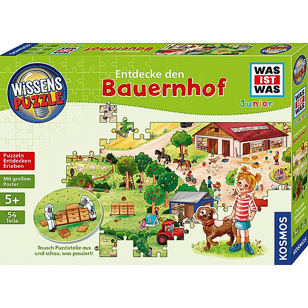 KOSMOS Puzzle WISSENSPUZZLE WAS IST WAS JUNIOR ENTDECKE DEN BAUERNHOF