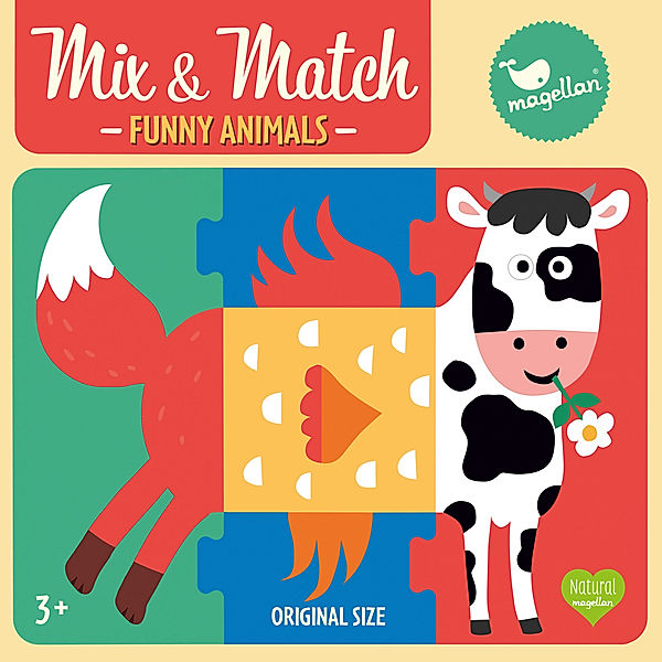 Magellan Verlag Puzzlespiel MIX & MATCH - FUNNY ANIMALS 24-teilig