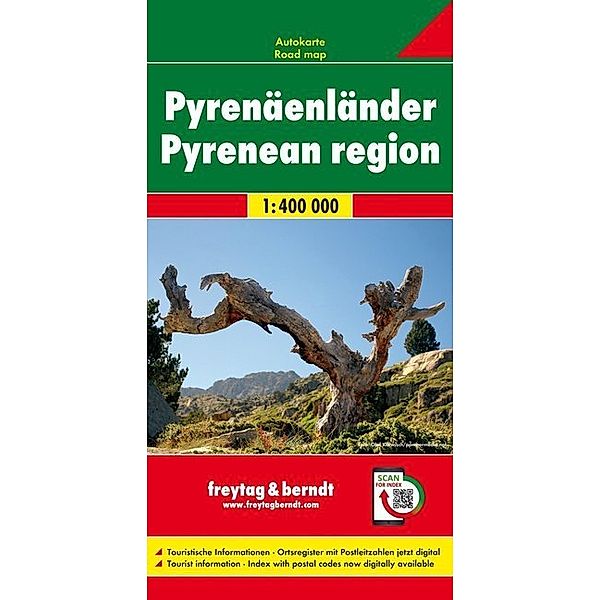 Pyrenäenländer, Autokarte 1:400.000. Paises Pirenaicos. Pyreneeen Landen;  Pyrenean region; Pays Pyrénées; Paesi dei Pirenei, Freytag-Berndt und Artaria KG