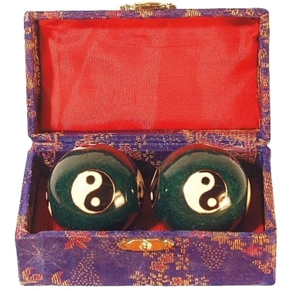 Qi Gong Kugel Yin-Yang grün 3,5 cm