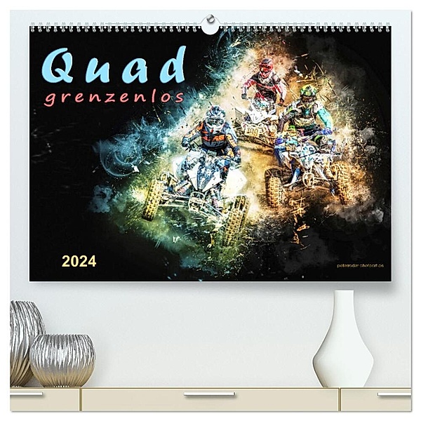 Quad grenzenlos (hochwertiger Premium Wandkalender 2024 DIN A2 quer), Kunstdruck in Hochglanz, Peter Roder