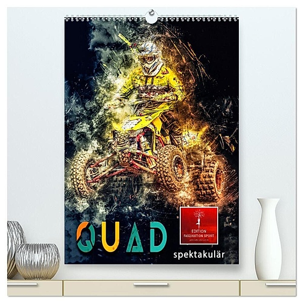 Quad spektakulär (hochwertiger Premium Wandkalender 2024 DIN A2 hoch), Kunstdruck in Hochglanz, Peter Roder