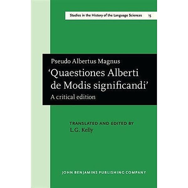 'Quaestiones Alberti de Modis significandi.', Pseudo-Albertus Magnus