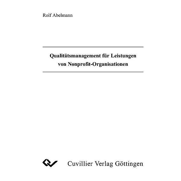 Qualitätsmanagement für Leistungen von Nonprofit-Organisationen