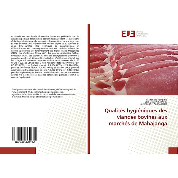 Qualités hygiéniques des viandes bovines aux marchés de Mahajanga, Mananjara Pamphile, Saïd Ousséni Saendou, Jacky Michel Andrianasolo