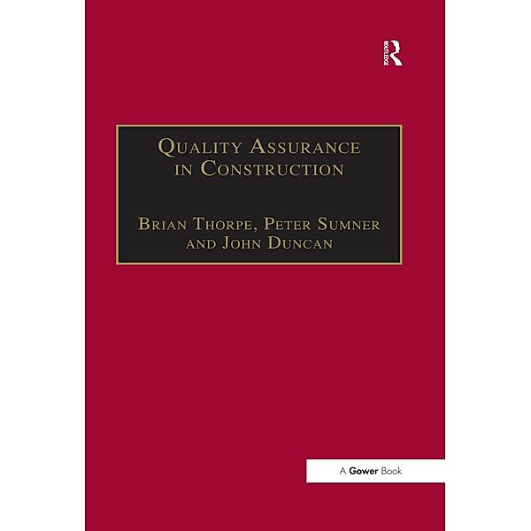 Quality Assurance in Construction, Brian Thorpe, Peter Sumner
