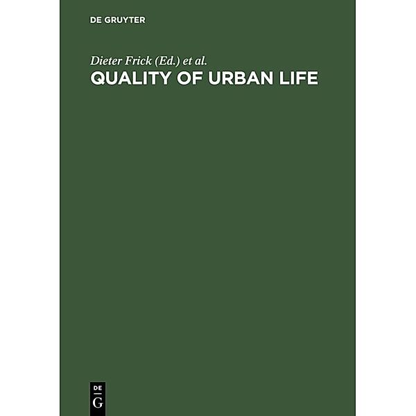 Quality of Urban Life