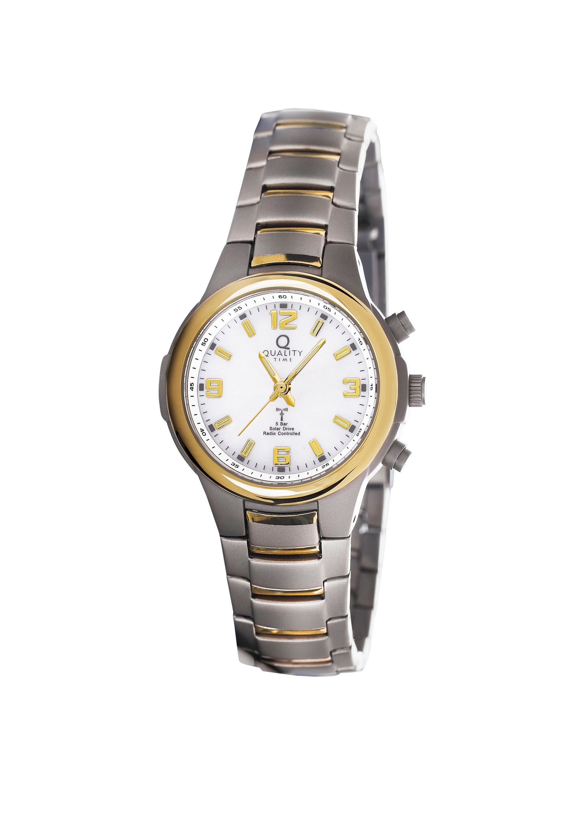 Quality Time SolarDrive Funk-Armbanduhr Titan-Bicolor Ausführung: Damen |  Weltbild.de