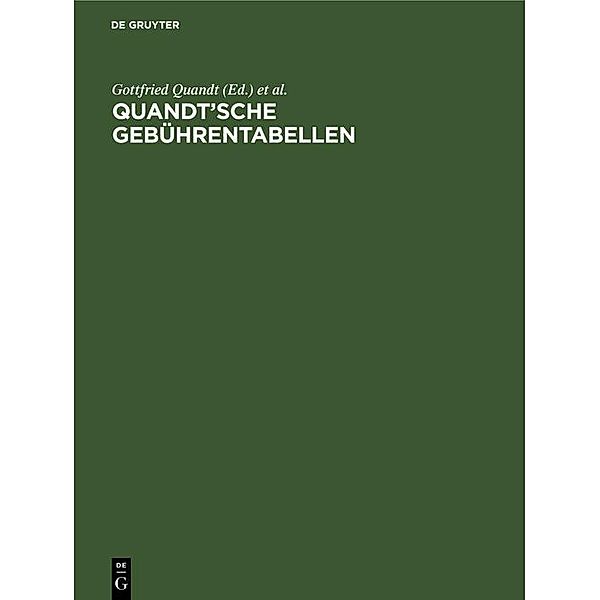 Quandt'sche Gebührentabellen