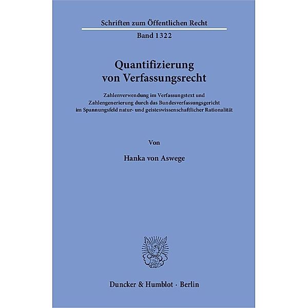 Quantifizierung von Verfassungsrecht, Hanka von Aswege