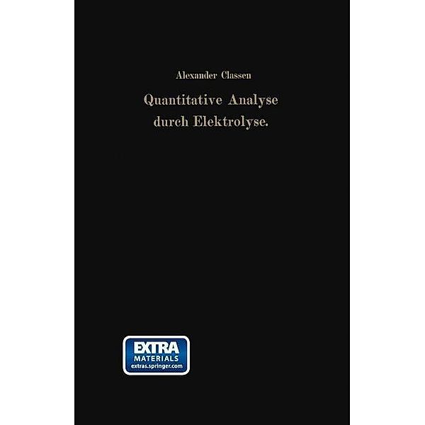 Quantitative Analyse durch Elektrolyse, Alexander Classen, Heinrich Cloeren