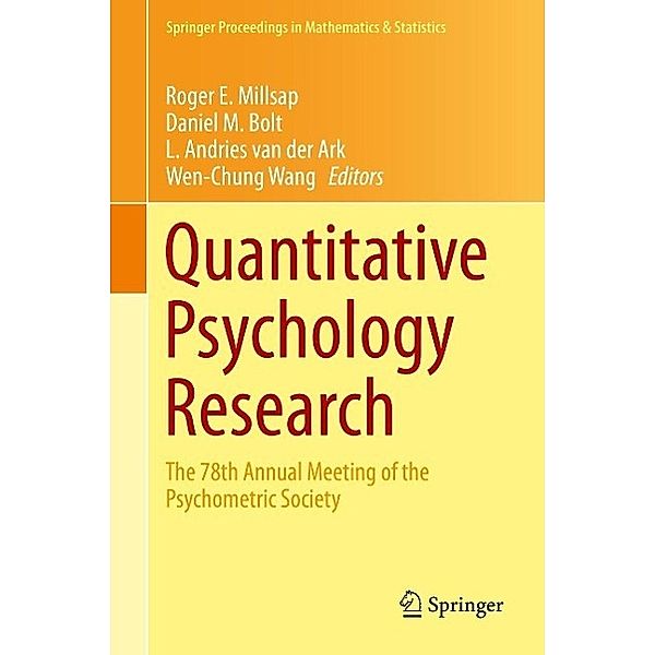 Quantitative Psychology Research / Springer Proceedings in Mathematics & Statistics Bd.89