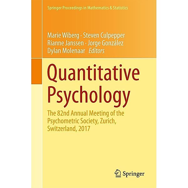 Quantitative Psychology / Springer Proceedings in Mathematics & Statistics Bd.233