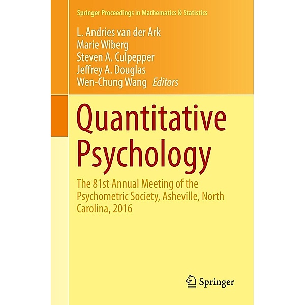 Quantitative Psychology / Springer Proceedings in Mathematics & Statistics Bd.196