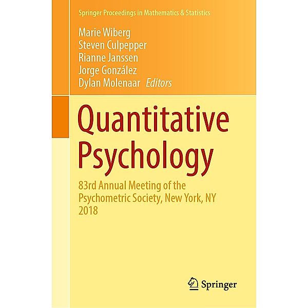 Quantitative Psychology / Springer Proceedings in Mathematics & Statistics Bd.265
