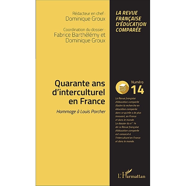 Quarante ans d'interculturel en France, Barthelemy Fabrice Barthelemy