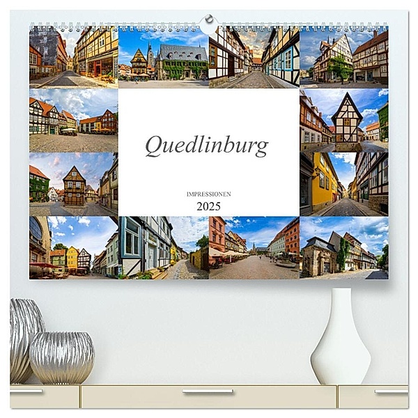 Quedlinburg Impressionen (hochwertiger Premium Wandkalender 2025 DIN A2 quer), Kunstdruck in Hochglanz, Calvendo, Dirk Meutzner