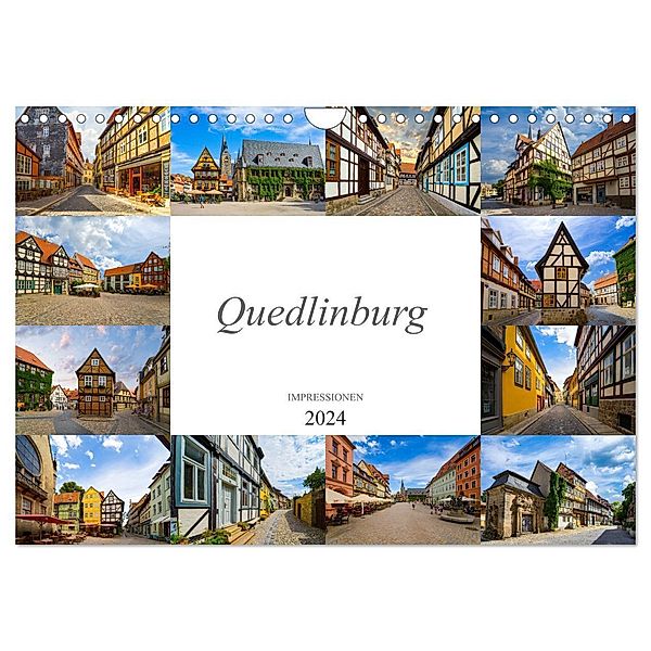 Quedlinburg Impressionen (Wandkalender 2024 DIN A4 quer), CALVENDO Monatskalender, Dirk Meutzner