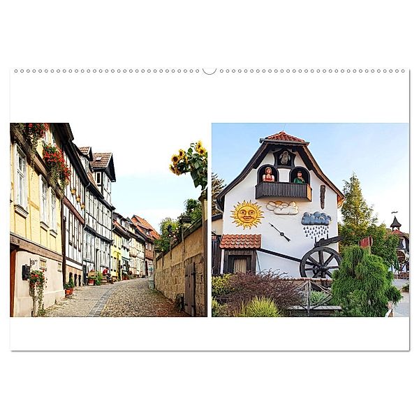 Quedlinburg und Gernrode (Wandkalender 2024 DIN A2 quer), CALVENDO Monatskalender, Gisela Kruse