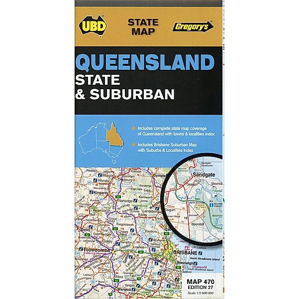 Queensland State & Suburban 1 : 2 600 000