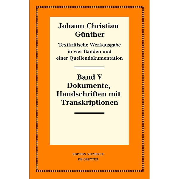 Quellendokumentation.Tl.1, Johann Christian Günther