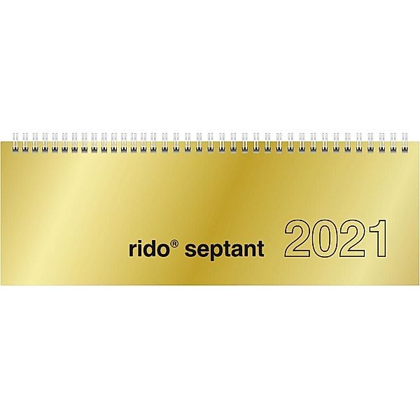Querkalender septant goldfarben 2021