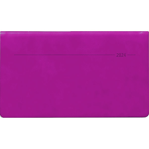 Quertimer Touch rosa 2024 - Taschenkalender 15,6x9 cm - seperates Adressheft - Weekly - 128 Seiten - Quer-Planer - Alpha Edition