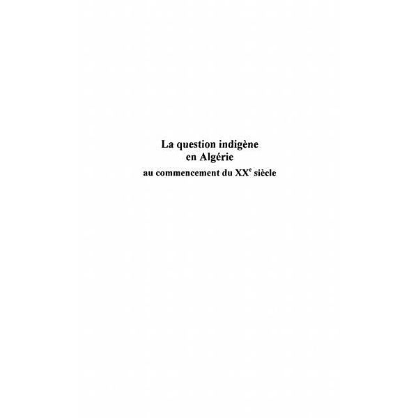 Question indigene en algerie au commence / Hors-collection, Mercier Ernest