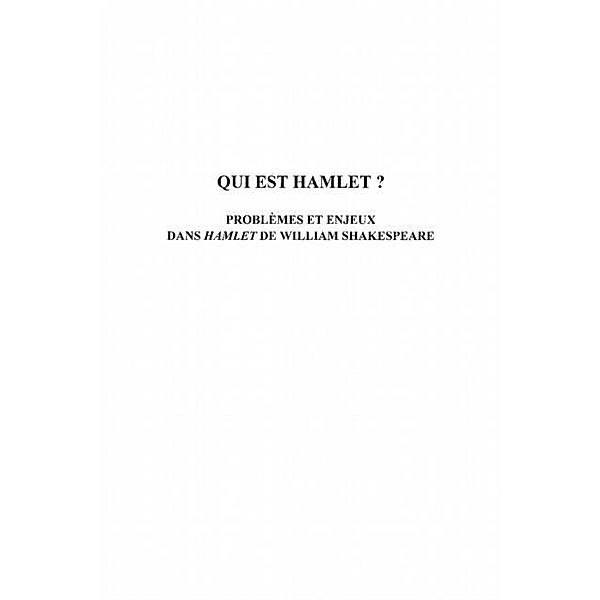 Qui est Hamlet? / Hors-collection, Maurice Abiteboul