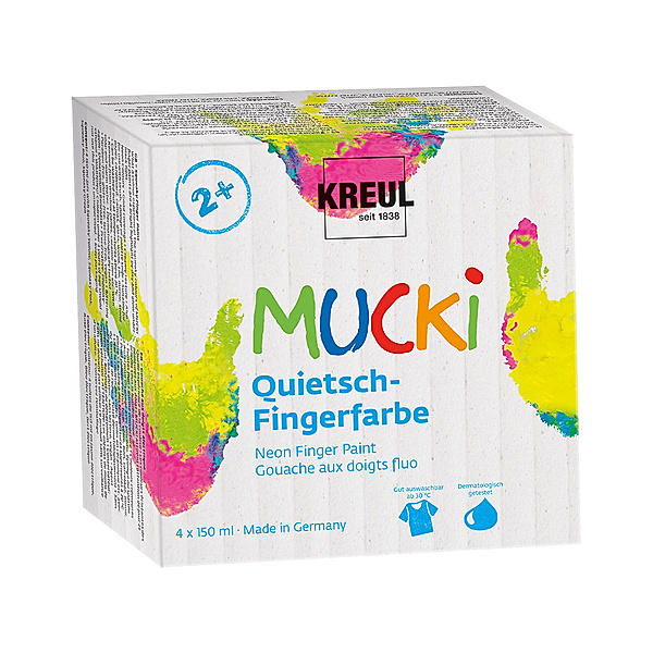KREUL Quietsch-Fingerfarbe MUCKI® 4er-Set