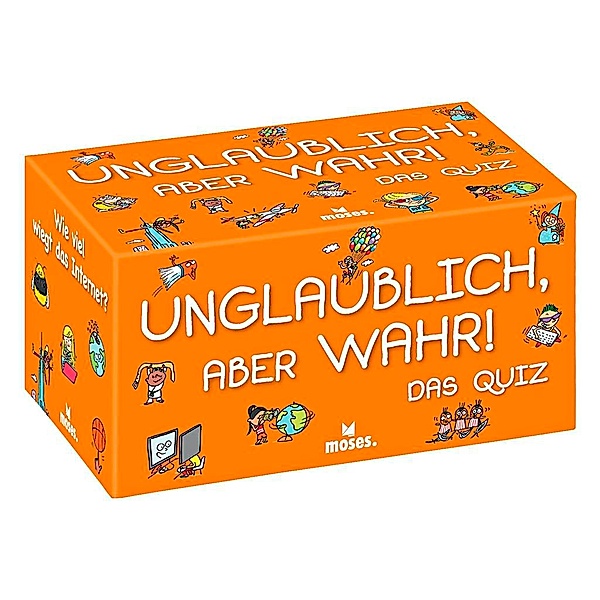 moses Verlag Quiz-Spiel UNGLAUBLICH, ABER WAHR! in bunt, Valentin Verthé